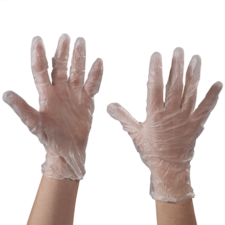 Vinyl Gloves - Clear - 3 Mil Powdered - Xlarge