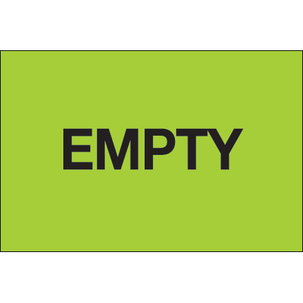 2 x 3" - "Empty" (Fluorescent Green) Labels