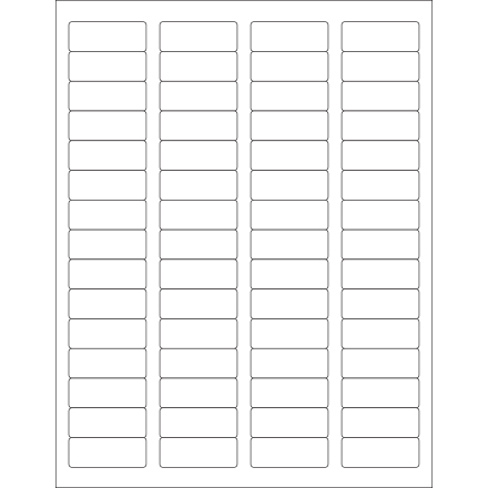 1 <span class='fraction'>3/4</span> x 2/3" EZ Peel White Rectangle Laser Labels