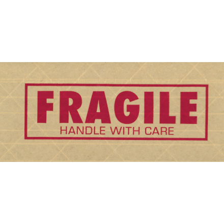 3" x 450' "Fragile" Tape Logic<span class='rtm'>®</span> #7500 Messaged Reinforced Water Activated Tape